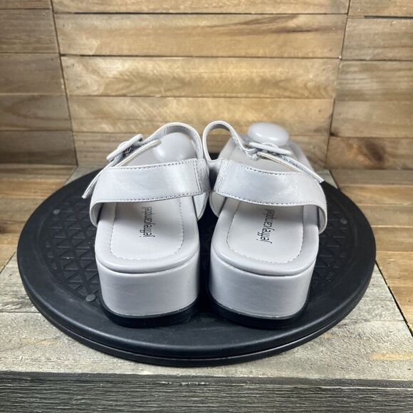 Jeffrey Campbell Women’s Size 6 Vanderbilt Toe Post Gray Sandals Square Toe - Picture 4 of 10